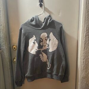 Men's Light Grey Graphic Hoodie